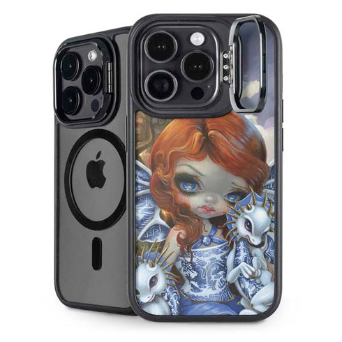 Fairy and Dragons with White and Blue Porcelain Wings by Jasmine Becket-Griffith iPhone Cases